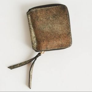 Cleobella Metallic Bronze Zip Wallet